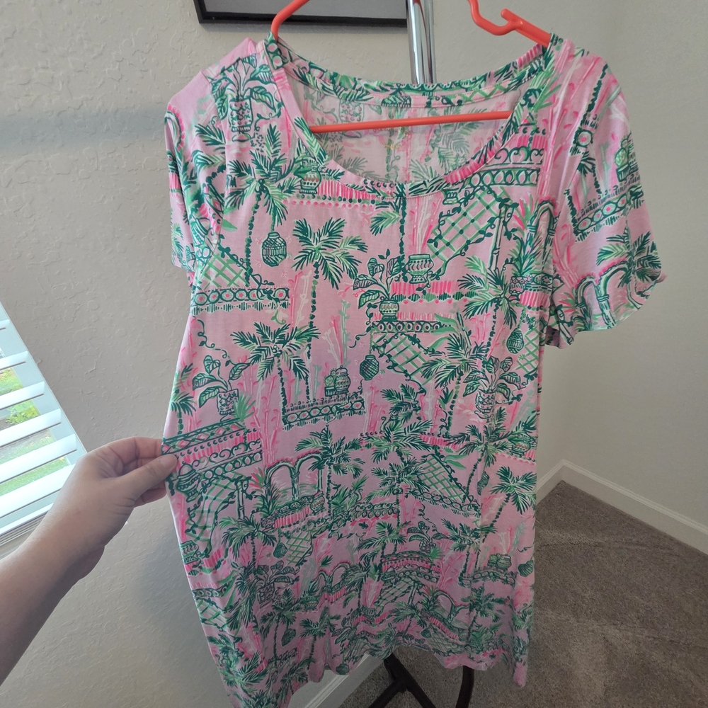 Lilly Pulitzer Pink and Green Patterned Dress